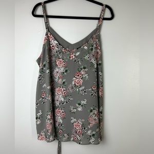 Torrid size 2 floral blouse spaghetti strap top